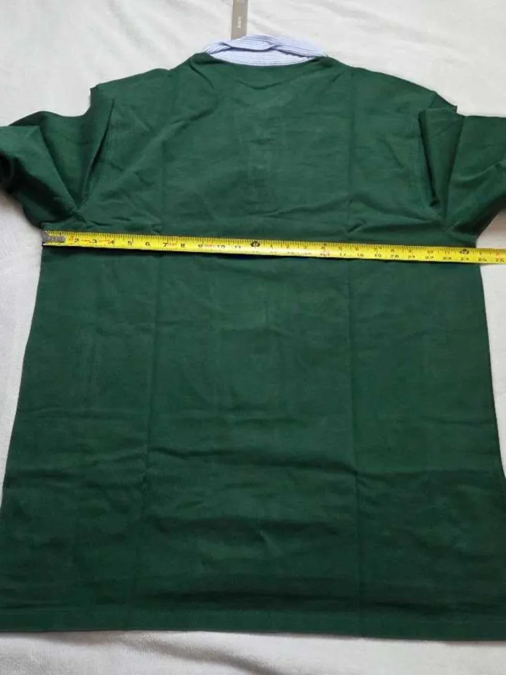 New XL Tall J.Crew rugby shirt with striped oxford collar green longsleve polo
